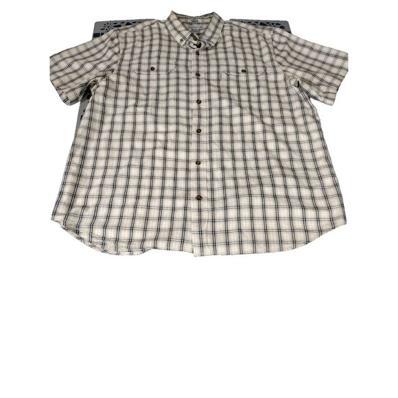 Carhartt Mens 2XL Relaxed Fit Short Sleeve Button Shirt - Picture 1 of 6